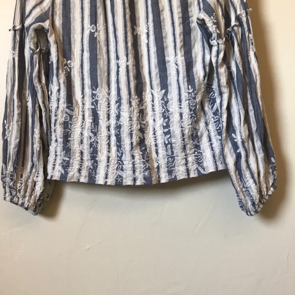 MISA Los Angeles • Embroidered Peasant Cotton Top - Picture 9 of 11